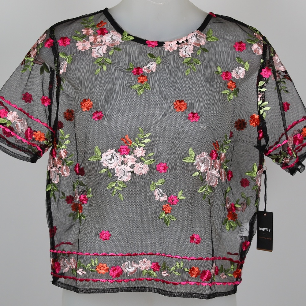 See Through Floral Shirt
